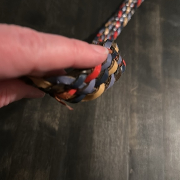 Vintage Leather Braided Belt Size ML - Picture 6 of 7